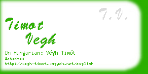 timot vegh business card